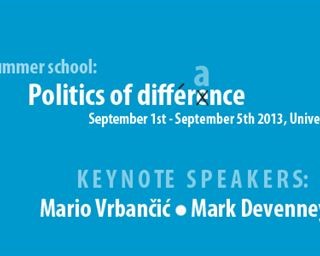 Ljetna škola "Politics of Difference" – poziv na sudjelovanje