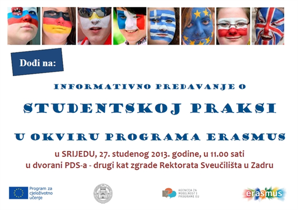 Informativno predavanje o Erasmus stručnoj praksi