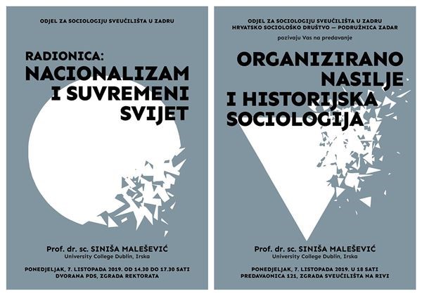 Međunarodno gostovanje na Odjelu za sociologiju - radionica i predavanje o nacionalizmu i organiziranom nasilju