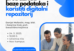 Poziv na radionicu „Kako pretraživati baze podataka i koristiti digitalni repozitorij“