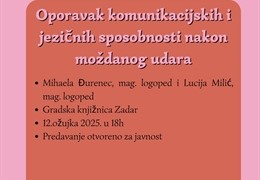 Predavanje „Oporavak komunikacijskih i jezičnih sposobnosti nakon moždanog udara”