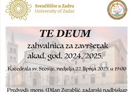 Svečano misno slavlje Te Deum u povodu završetka akademske godine