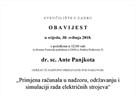 Nastupno predavanje - dr. sc. Ante Panjkota