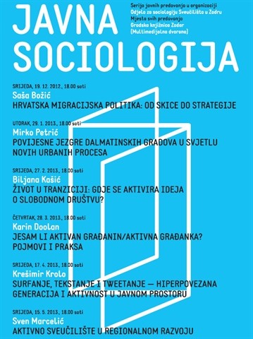 "Javna sociologija" – serija javnih predavanja u organizaciji Odjela za sociologiju