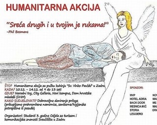 Humanitarna akcija studenata Odjela za turizam i komunikacijske znanosti