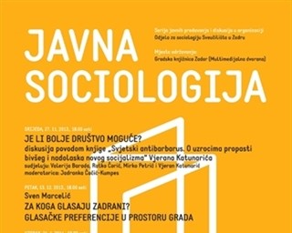 Predavanje mr. sc. Mirka Petrića u sklopu ciklusa "Javna sociologija"