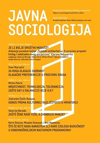 Predavanje mr. sc. Mirka Petrića u sklopu ciklusa "Javna sociologija"