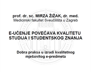 Javno predavanje ''E-učenje povećava kvalitetu studija i studentskog znanja (Kako izraditi dobar i koristan e-predmet)''