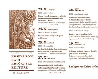 Krševanovi dani kršćanske kulture od 23. do 29. studenoga 2014.