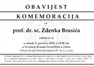 Komemoracija za prof. dr. sc. Zdenka Brusića 