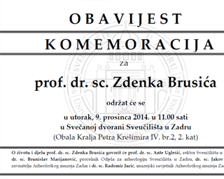 Komemoracija za prof. dr. sc. Zdenka Brusića 