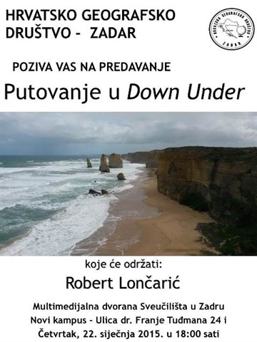 Predavanje Roberta Lončarića ''Putovanje u Down Under''