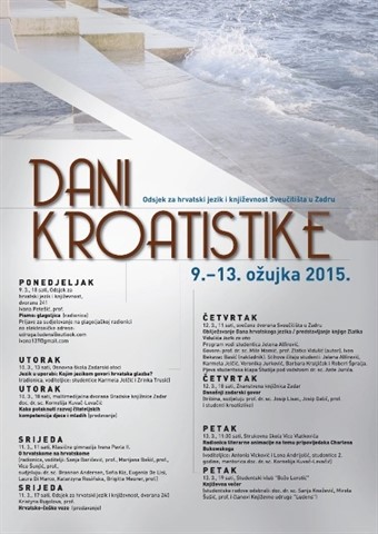 Dani kroatistike od 9. do 13. ožujka 2015.