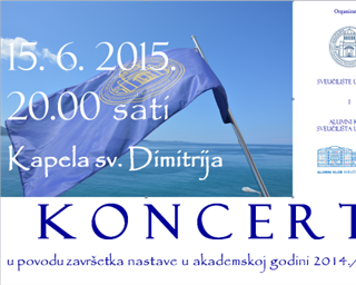 Koncert u povodu završetka nastave u akademskoj godini 2014./2015.