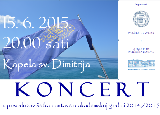 Koncert u povodu završetka nastave u akademskoj godini 2014./2015.