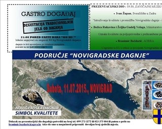 Poziv na manifestaciju Novigradska dagnja – simbol kvalitete