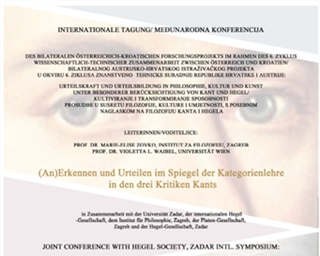 Međunarodna konferencija „(An)erkennen und Urteilen im Spiegel der Kategorienlehre in den drei Kritiken Kants“