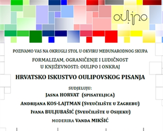 Međunarodni znanstveni skup "FORMALIZAM, OGRANIČENJE I LUDIČNOST U KNJIŽEVNOSTI: OULIPO I ONKRAJ"