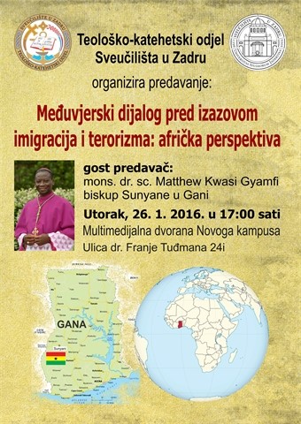 Predavanje ''Međuvjerski dijalozi pred izazovom imigracija i terorizma: afrička perspektiva''