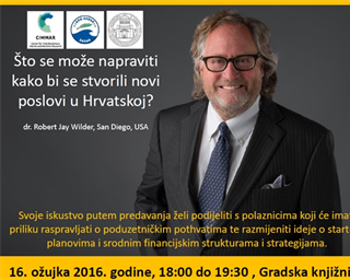 Predavanje ''Što se može napraviti kako bi se stvorili novi poslovi u Hrvatskoj?''