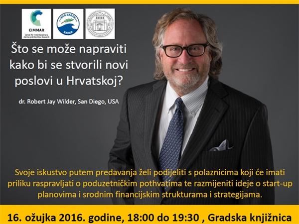 Predavanje ''Što se može napraviti kako bi se stvorili novi poslovi u Hrvatskoj?''