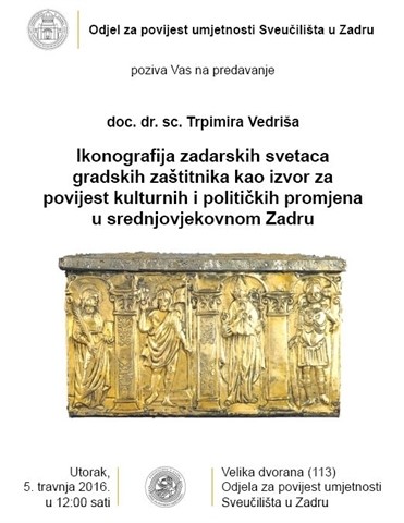 Poziv na predavanje doc. dr. sc. Trpimira Vedriša