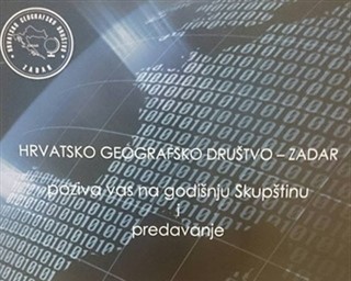 Poziv na godišnju skupštinu Hrvatskoga geografskog društva – Zadar i predavanje "Nova industrijska paradigma"