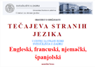 Obavijest o održavanju tečajeva stranih jezika