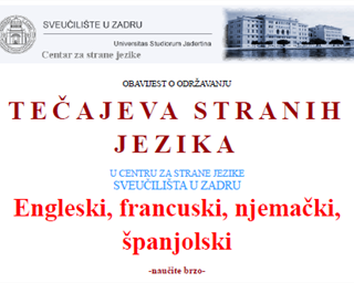 Obavijest o održavanju tečajeva stranih jezika