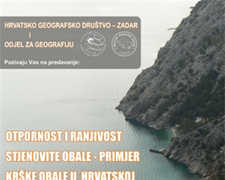Poziv na predavanje "Otpornost i ranjivost stjenovite obale – primjer krške obale u Hrvatskoj" 