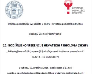 Predstavljanje 25. godišnje konferencije hrvatskih psihologa (GKHP)