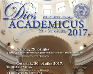 Obilježavanje Dana Sveučilišta u Zadru 29. –  31. ožujka 2017.
