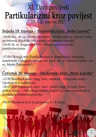 XI. Dani povijesti: Partikularizmi kroz povijest