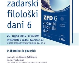 Predstavljanje zbornika „Zadarski filološki dani VI“