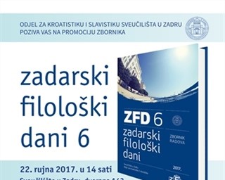Predstavljanje zbornika „Zadarski filološki dani VI“