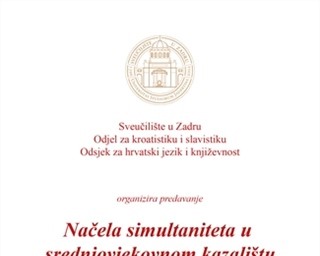 Poziv na predavanje "Načela simultaniteta u srednjovjekovnom kazalištu"