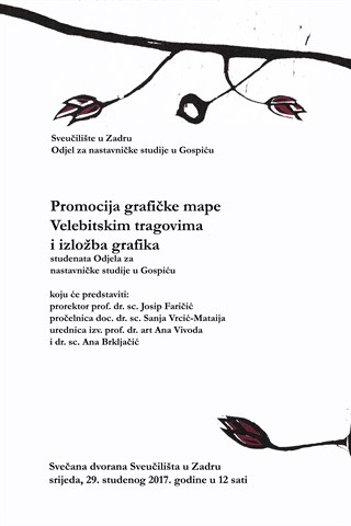 Poziv na predstavljanje grafičke mape i izložbu grafika „Velebitskim tragovima“