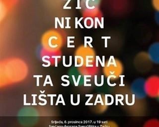 Božićni koncert studenata Sveučilišta u Zadru 