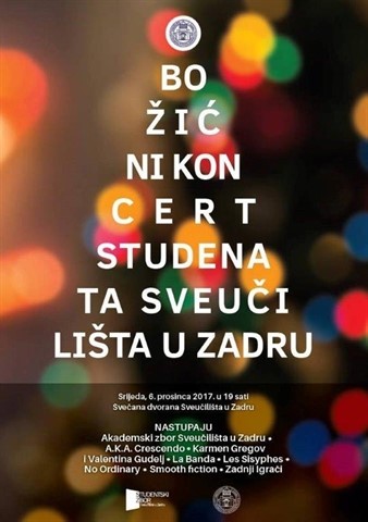 Božićni koncert studenata Sveučilišta u Zadru 