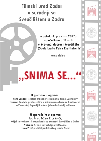 Poziv na događanje „Snima se…“.
