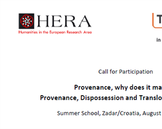 Prijave za međunarodnu ljetnu školu "Provenance, why does it matter? Provenance, Dispossession and Translocation Research"