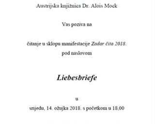 Zadar čita u Austrijskoj knjižnici Dr. Alois Mock