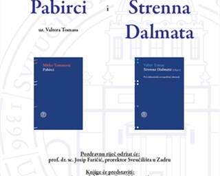 Poziv na predstavljanje knjiga "Pabirci" i "Strenna Dalmata"