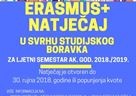 Natječaj za studentsku mobilnost u svrhu studijskoga boravka za ljetni semestar ak. god. 2018./2019. u okviru programa Erasmus+