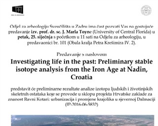Gostujuća predavanja na Odjelu za arheologiju