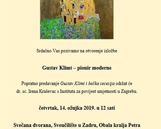 Poziv na izložbu i predavanje o Gustavu Klimtu