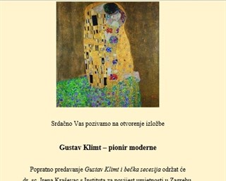Poziv na izložbu i predavanje o Gustavu Klimtu