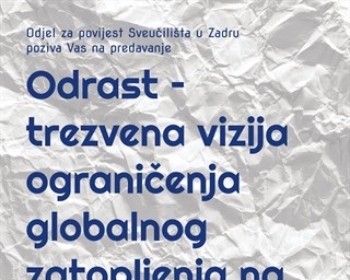 Poziv na predavanje „Odrast – trezvena vizija ograničenja globalnog zatopljenja na 1,5 °C“