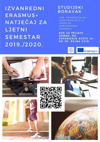 Izvanredni Natječaj za Erasmus+ studentsku mobilnost