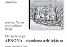 Poziv na predstavljanje knjige "AENONA – stambena arhitektura"